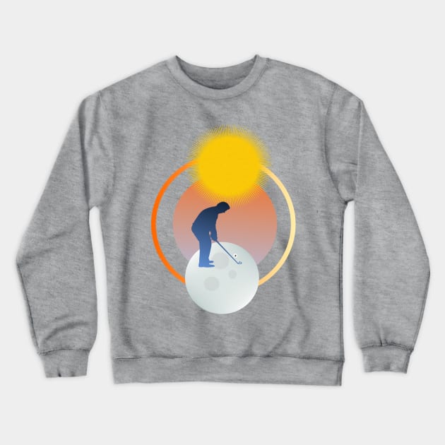 Golf Space Sport Crewneck Sweatshirt by jaml-12